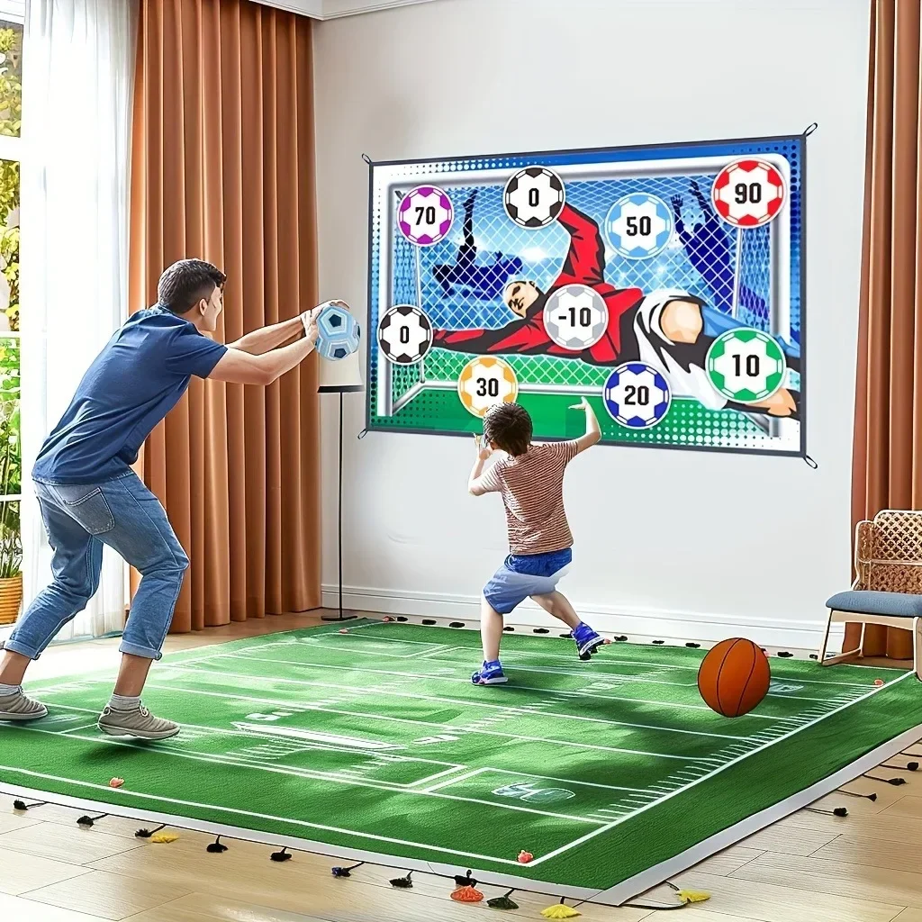 Tapis de jeu de Football avec ballons adhésifs, jouets de Football, cadeau de Table de Football pour enfants, tapis d