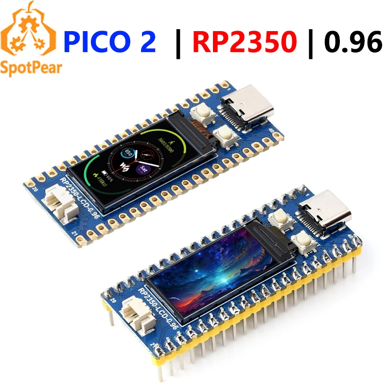 Raspberry Pi Pico 2 RP2350 mit 0,96 Zoll LCD-Display 0,96 Zoll Bildschirm 160×80 Onboard RP2350A Waveshare RP2350-LCD-0,96 Image