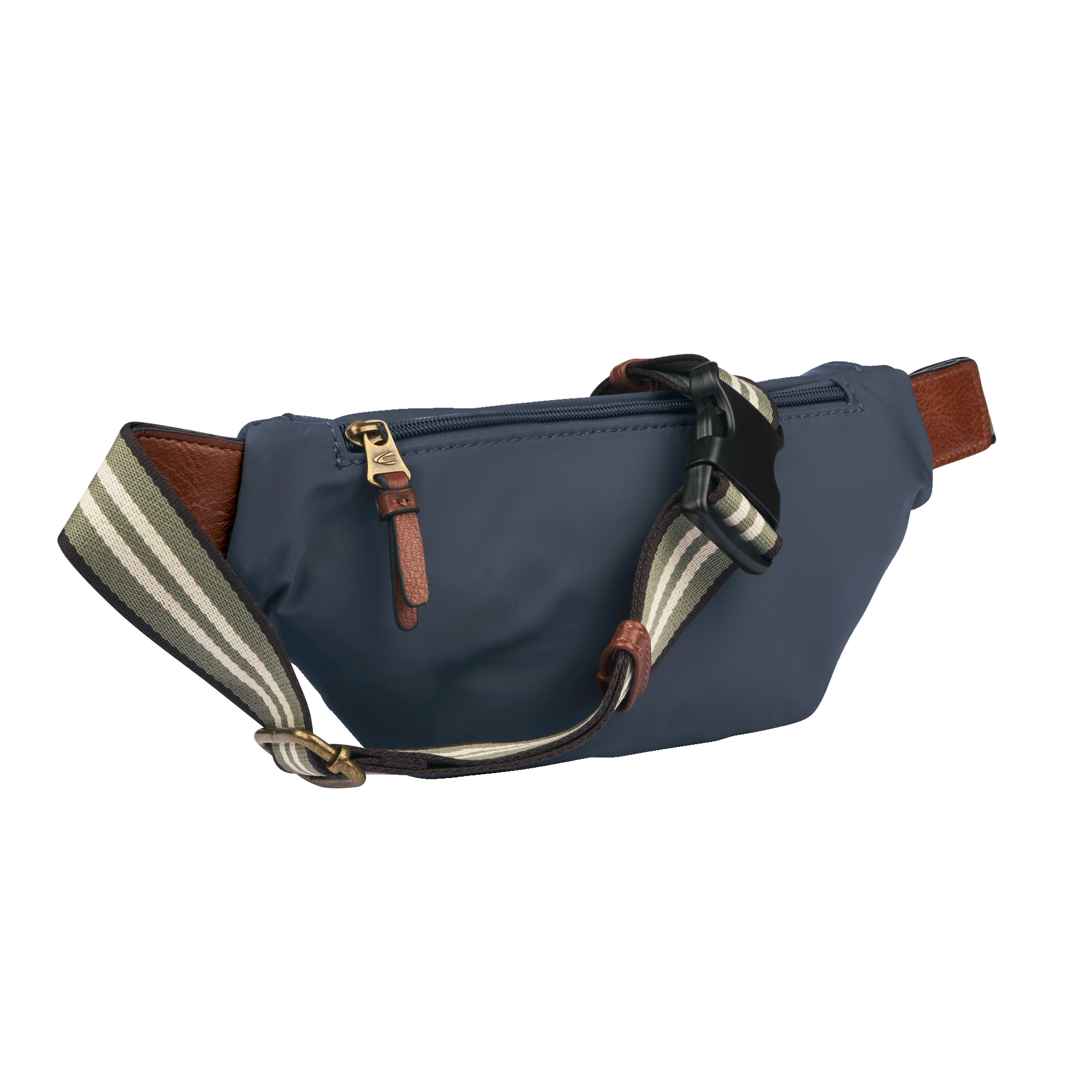Bauchtasche CAMEL ACTIVE "Bari", Damen, Gr. B/H/T: 33cm x 13cm x 7cm, blau, Nylon, kontrastfarbene Details, Taschen, aus hochwertigem matten Nylon mit gestreiftem Gewebeband
