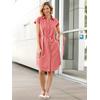 Hemdblusenkleid CLASSIC BASICS "Kleid", Damen, Gr. 46, Normalgrößen, rosa (flamingo), 70% Baumwolle, 30% Viskose, unifarben, kurz, Kurzarm, Kleider