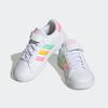 Klettschuh ADIDAS SPORTSWEAR "GRAND COURT COURT ELASTIC LACE AND TOP STRAP", Gr. 35, weiß (cloud weiß, pulse mint, beam pink), Synthetik, Textil, sportlich, Schuhe, Design auf den Spuren des adidas Superstar