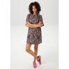 Sommerkleid ANISTON CASUAL, Damen, Gr. 48, N-Gr, bunt (schwarz, rosa, gelb, pink, grün, türkis), Single Jersey, Obermaterial: 95% Baumwolle, 5% Elasthan, bedruckt, gemustert, geblümt, modisch, figurumspielend kniefrei, Rundhals, Kurzarm, Kleider,...