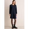 Midikleid CECIL, Damen, Gr. XL (44), US-Größen, blau (universal blau), Stoff, 50% Modal, 44% Polyester, 6% Elasthan, unifarben, casual, normal kniefrei, Rundhals, Langarm Bündchen, Kleider, knielang