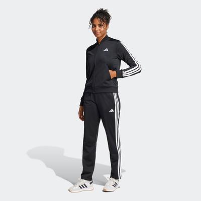 Trainingsanzug ADIDAS SPORTSWEAR "W 3S TR TS", Damen, Gr. S, schwarz, Obermaterial: 100% Polyester, sportlich, Sportanzüge, Topseller Image