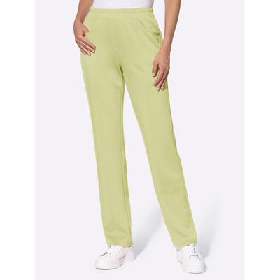 Sweathose HEINE, Damen, Gr. 42, Normalgrößen, grün (pistazie), 50% Modal, 44% Polyester, 6% Elasthan, unifarben, lang, Hosen Image