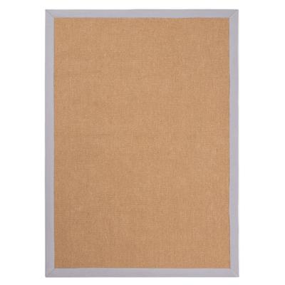 Sisalteppich CARPETFINE "Sisal , auch als Läufer erhältlich", grau (hellgrau), B:80cm H:5mm L:150cm, Sisal, Teppiche, mit farbiger Bordüre, Anti Rutsch Rückseite, viele Größen, Wohnzimmer Image