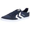 Sneaker HUMMEL "Slimmer Stadil Canvas Low", Gr. 41, blau (marine, weiß), Veloursleder, Textil, sportlich, Schuhe Retrosneaker Sneaker low Skaterschuh