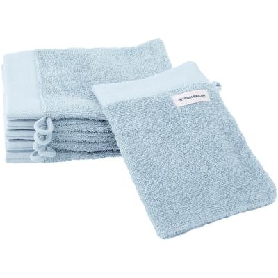 Waschhandschuh TOM TAILOR HOME "Waschhandschuh COLOR BATH", blau (sky blau), B:16cm L:21cm, Frottier, Frottier, Handtücher (Packung) Image