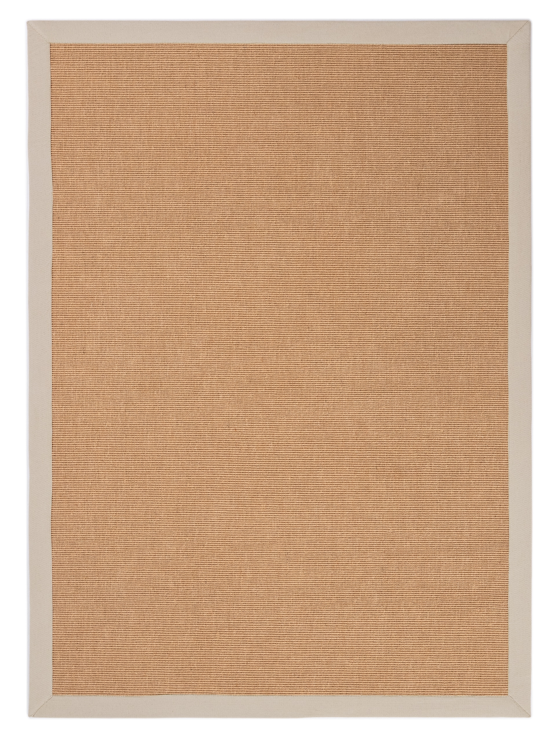 Sisalteppich CARPETFINE "Sisal , auch als Läufer erhältlich", grau (taupe), B:200cm H:5mm L:290cm, Sisal, Teppiche, mit farbiger Bordüre, Anti Rutsch Rückseite, viele Größen, Wohnzimmer Image