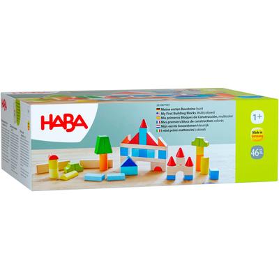 Spielbausteine HABA "Meine ersten Bausteine", bunt, Spielbausteine, Kinder, Holz, Made in Germany; inkl. Aufbewahrungstasche