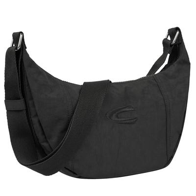Handtasche CAMEL ACTIVE "Journey", Damen, Gr. B/H/T: 32cm x 16cm x 10cm, schwarz, Nylon, aufgeraut, clean, unifarben, bestickt, Taschen, vielseitiger Begleiter aus robustem Nylon und mit leichtem Gewicht Image