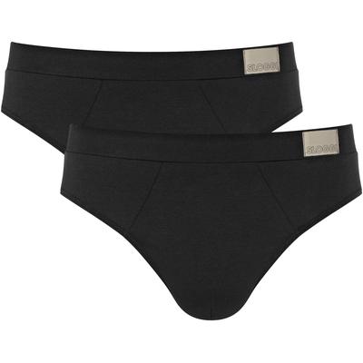 Slip SLOGGI "men GO Natural Brief C2P", Herren, Gr. S, schwarz, Single Jersey, Obermaterial: 95% Baumwolle, 5% Elasthan, Unterhosen, Tunnelbund Image