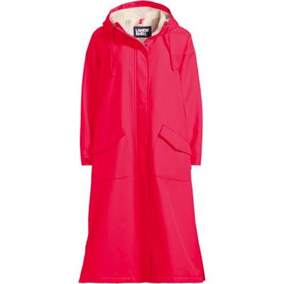 Sherpa Lined Changing Robe Coat, Women, size: 14-16, regular, Pink, Polyester, by Lands' End