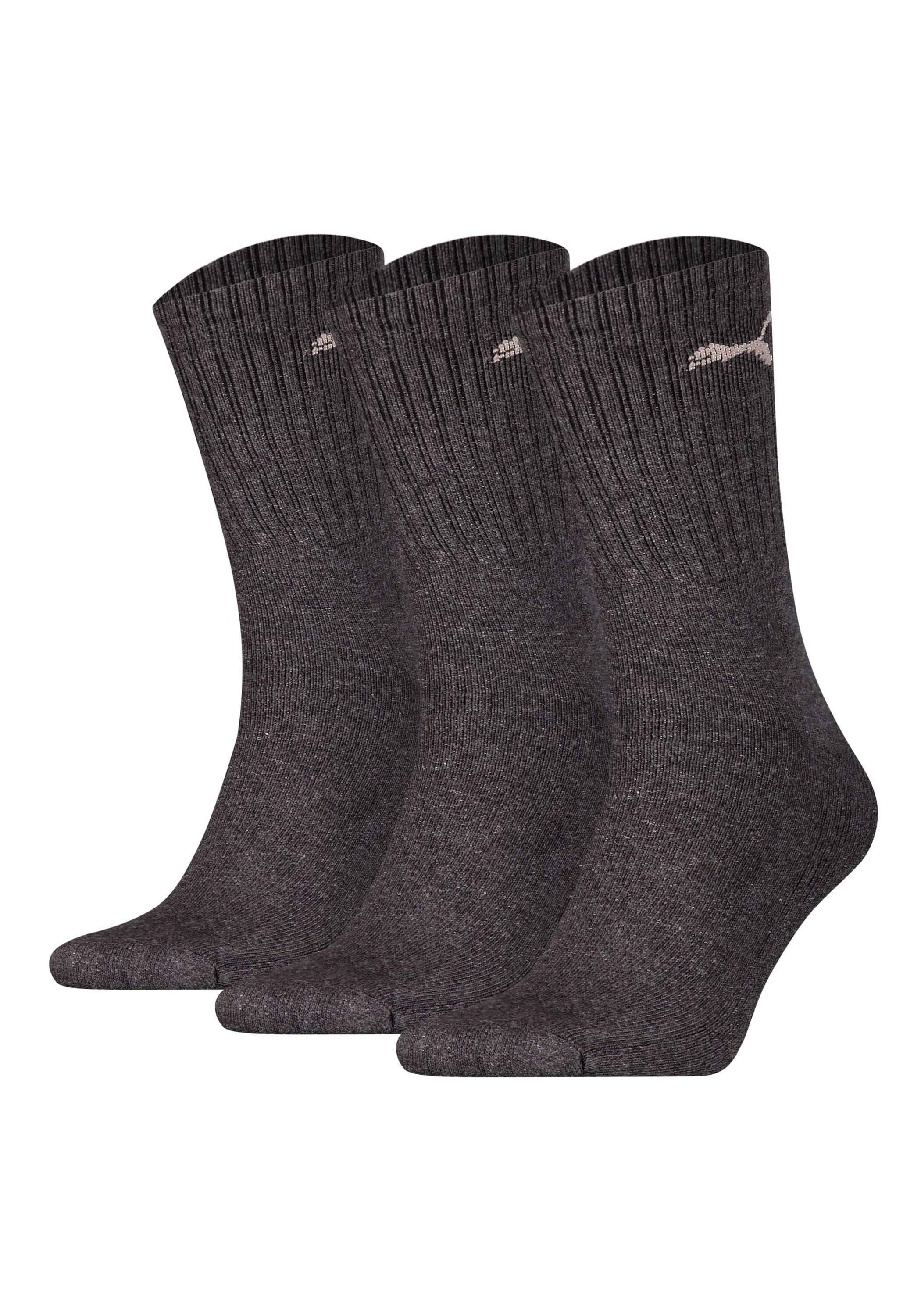 Kurzsocken PUMA "Socken 3er Pack", Herren, Gr. 43-46, grau, Obermaterial: 74% Baumwolle CO. 21% Polyester PES. 3% Polyamid PA. 2% Elasthan EL., Socken