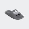 Badesandale ADIDAS ORIGINALS "LITE ADILETTE", Gr. 40,5, grau (grau three, cloud weiß, grau three), Synthetik, sportlich, Schuhe Badelatschen Pantolette Schlappen