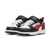 Sneaker PUMA "Rebound V6 Lo Sneakers Kinder", Kinder, Gr. 23, rot (weiß for all time rot schwarz), Obermaterial: Synthetik, Textil; Futter: Textil; Innensohle: Textil; Laufsohle: Gummi, Schuhe