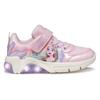 Sneaker GEOX "J FADINLIGHT GIRL Blinkschuh", Kinder, Gr. 33, pink (pink, lila), Textil, Synthetik, modisch, Schuhe, Disney Schuh, Klettschuh, Frozen Sneaker mit Blinkfunktion
