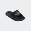 Badesandale ADIDAS ORIGINALS "LITE ADILETTE", Gr. 44,5, schwarz (core schwarz, core schwarz, matte gold), Synthetik, sportlich, Schuhe
