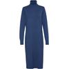 Strickkleid SAINT TROPEZ "MilaSZ Roll Neck Long Dress", Damen, Gr. L (40), N-Gr, blau (titan melange), Feinstrick, Obermaterial: 80% Viskose, 20% Polyacryl, meliert, feminin, Langarm, Kleider