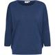 Rundhalspullover SAINT TROPEZ "A2561, MilaSZ R-Neck", Damen, Gr. M (38), blau (titan melange), Feinstrick, Obermaterial: 80% Viskose, 20% Polyacryl, meliert, modisch, normal, Rundhals, 3/4-Ärmel, Pullover
