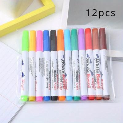 TEMU 8/12pcs Whiteboard Marker Pens Set, Erasable Colorful Liquid Chalk Pens, School Office Writing, Painting Stationary, Art Supplies, Crafts, Sewing Accessories, Printmaking Tools