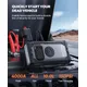 BUTURE Compressore d'aria per avviamento di emergenza per auto con Power Bank 4000A Picco di avviamento a batteria portatile Pompa d'aria 150PSI con luce a LED
