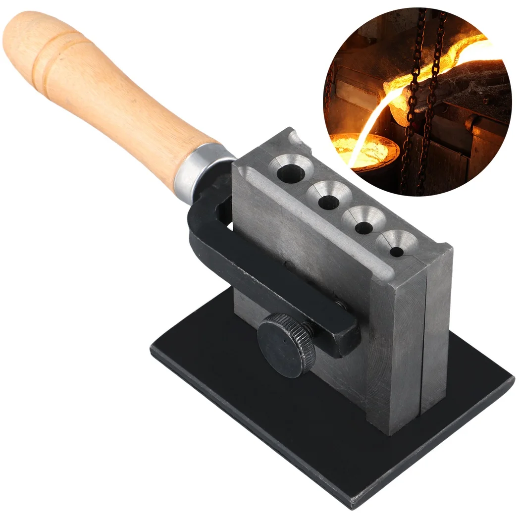 Stampo per lingotti con piastra metallica reversibile Stampo per fusione per colata di metalli preziosi Stampo per lingotti di raffinazione di metalli regolabile per oro argento rame