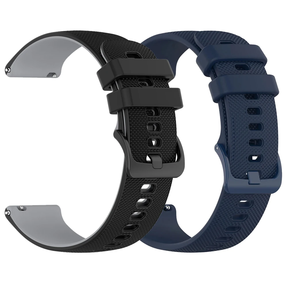 20 mm 22 mm Gummi-Uhrenarmband für Damen und Herren, Silikon-Sportarmband, atmungsaktiv, Smartwatch-Zubehör, Schnellverschluss-Armband Image