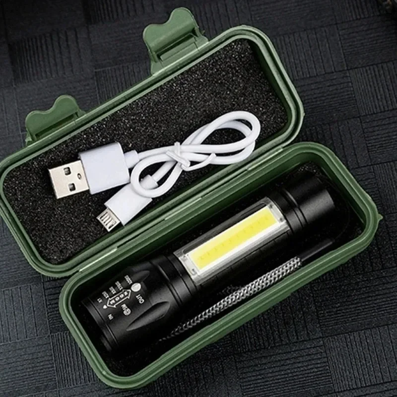 High Power Led Taschenlampe Tragbare Wiederaufladbare Scheinwerfer Camping Outdoor Licht Lanterna Angeln Lampe Langlebige Lampen Mini Image