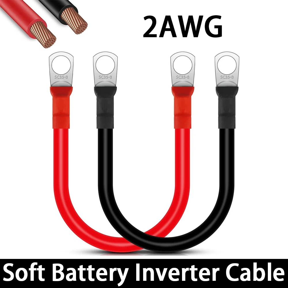 Weiches Silikon-Batterie kabels atz 2awg 2-fach beschichteter Kupfer-Verbindungs draht wasserdicht flexibel für Auto/Wechsel richter/Ups Image
