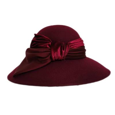 100% Wool Hats with Bowknot 1PC Casual / Horse Race / Ladies Day Headpiece