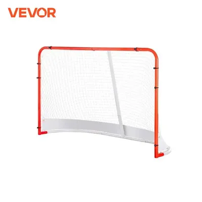 VEVOR Street Hockey Net, Indoor Outdoor Steel Hockey Goal, Official Regulation Hockey Training Goal