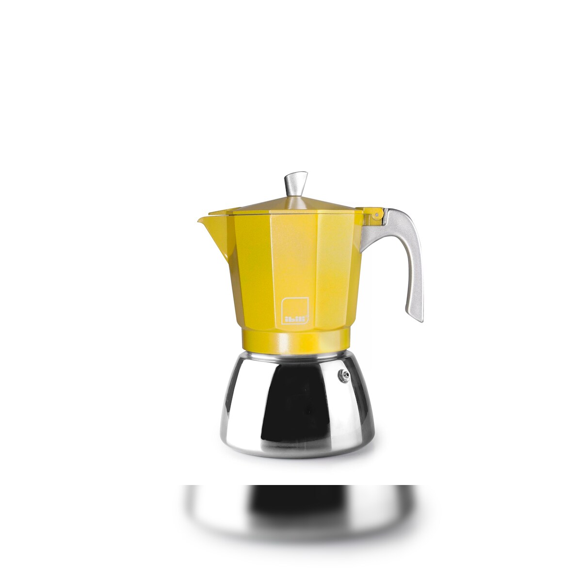 IBILI - Espressokocher Elba Peach, 3 Tassen, 150 ml, Aluminiumguss, Edelstahlboden Image