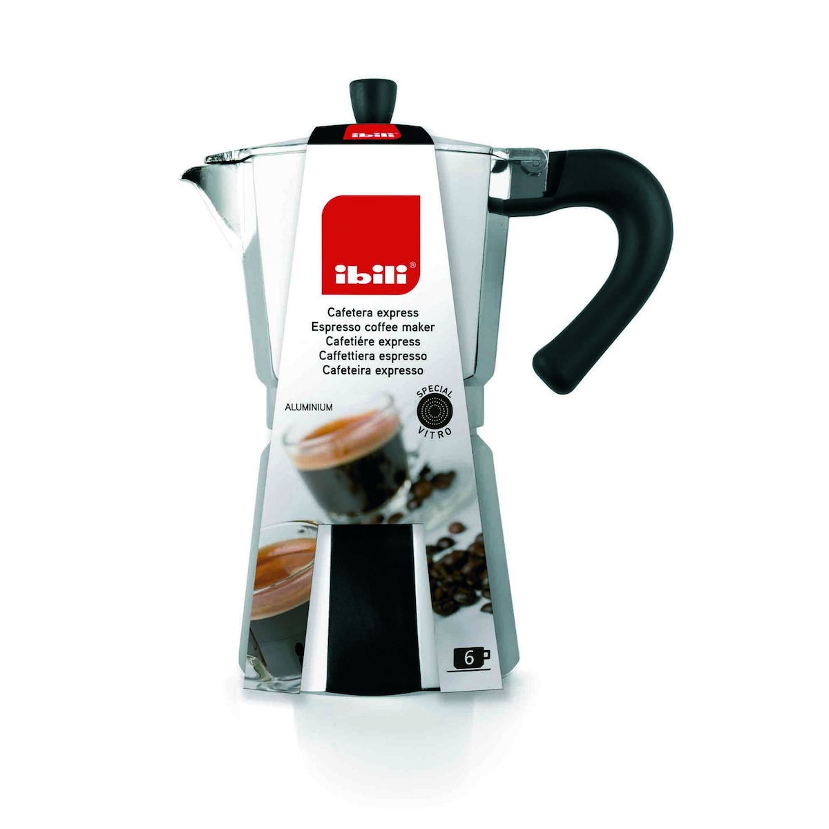 IBILI - Bahia-Espressomaschine. 14 Tassen, 700 ml, Aluminium Image
