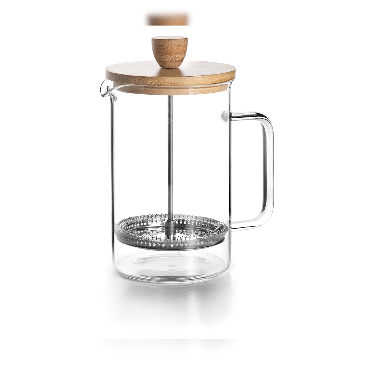 Lacor 62168 Französischer Kaffeebereiter, Kaffeepresse, Kaffeepresser mit Stößel, französische Kanne für Filterkaffee, Holz, 0,80 l Image