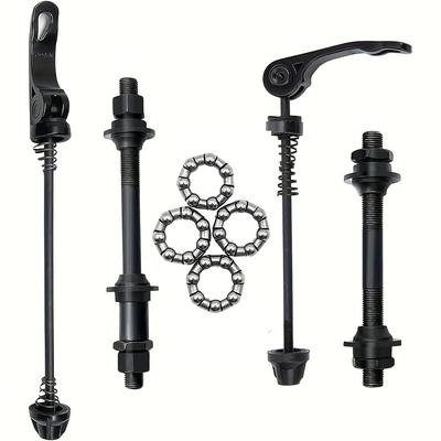 TEMU 1 Pair Iron Quick Release Skewer Set For Mtb & Road Bikes - Front & Rear Axle With 25mm Wheel Steel Ball, Black - Upgrades & Repairs