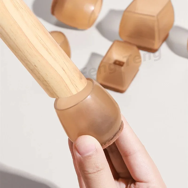 16pc Silikon quadratischen Stuhl Bein Bodenschutz runde Möbel Tischdecken Socken Stecker decken Möbel Nivel lierfüße Wohnkultur Image