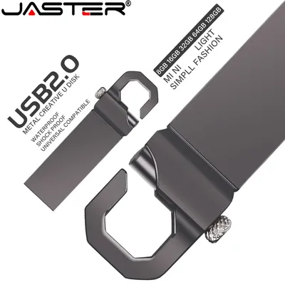 JASTER Kostenloses individuelles Logo USB-Flash-Laufwerk 128 GB Metall-Memory Stick 64 GB 100 % Image