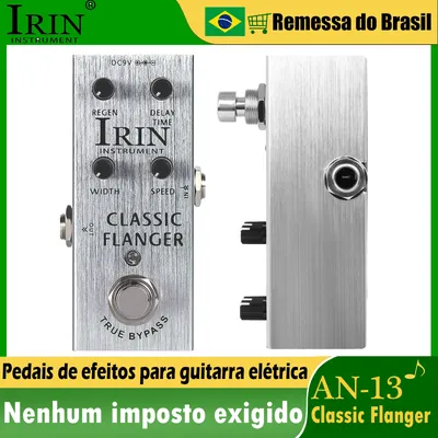 IRIN AN-13 Electric Guitar Effect Pedal Classic Flanger Metal Trim Flanger Vibrato Effect True