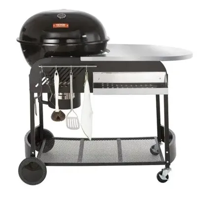 21 Inch Portable Charcoal BBQ Grill with Cart - Outdoor Kettle Grill for Perfect Cookouts