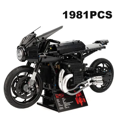 1981PCS Technical 1:5 Batmobile Racing Motorcycle Building Blocks Speed Motorbike Bricks