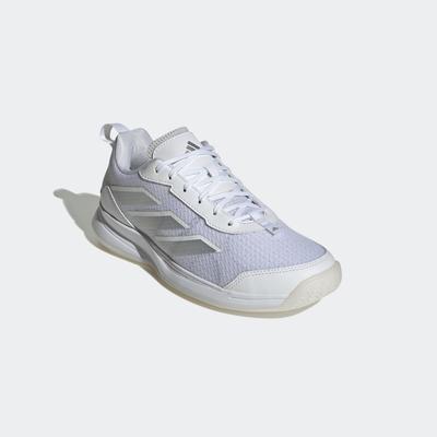 Tennisschuh ADIDAS PERFORMANCE "AVAFLASH LOW", Gr. 38, weiß (cloud weiß, cloud weiß, silber metallic), Textil, Synthetik, sportlich, Schuhe, geeignet für Hartplatz und Sandplatz Image