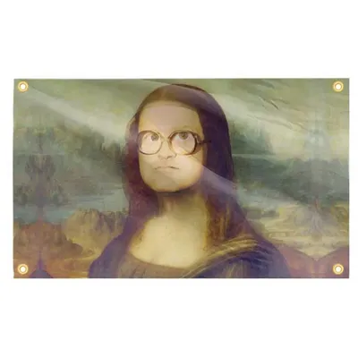 Mona Lisa-Flagge, lustiges Banner, 3 x 5 Fuß, Wandteppich mit vier Ösen für Studentenwohnheim, Image