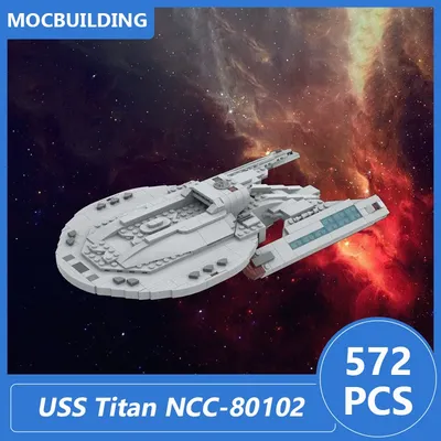 USS Titan NCC-80102 Modell Moc Bausteine Diy Montieren Ziegel Raum Pädagogisches Kreative Sammlung Weihnachten Spielzeug Geschenke 572PCS Image