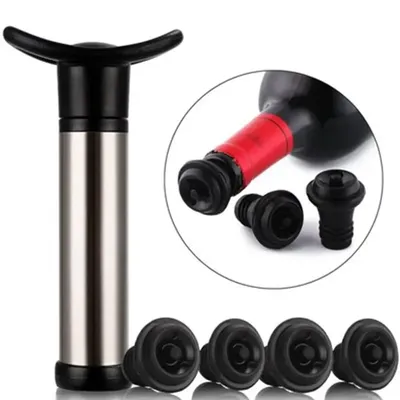 Bar Household Stainless Steel Red Wine Stopper Vacuum Pump Red Wine Vacuum Pump Champagne Stopper