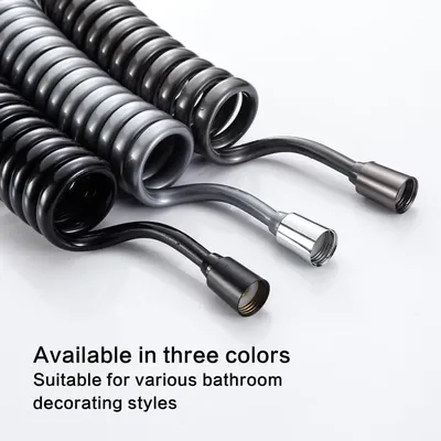 New 1.5/2/3/5M Spring Flexible Retractable Hose For Shower Head Toilet Bidet Pipe Plumbing Bathroom Spiral Flexible Shower Hose