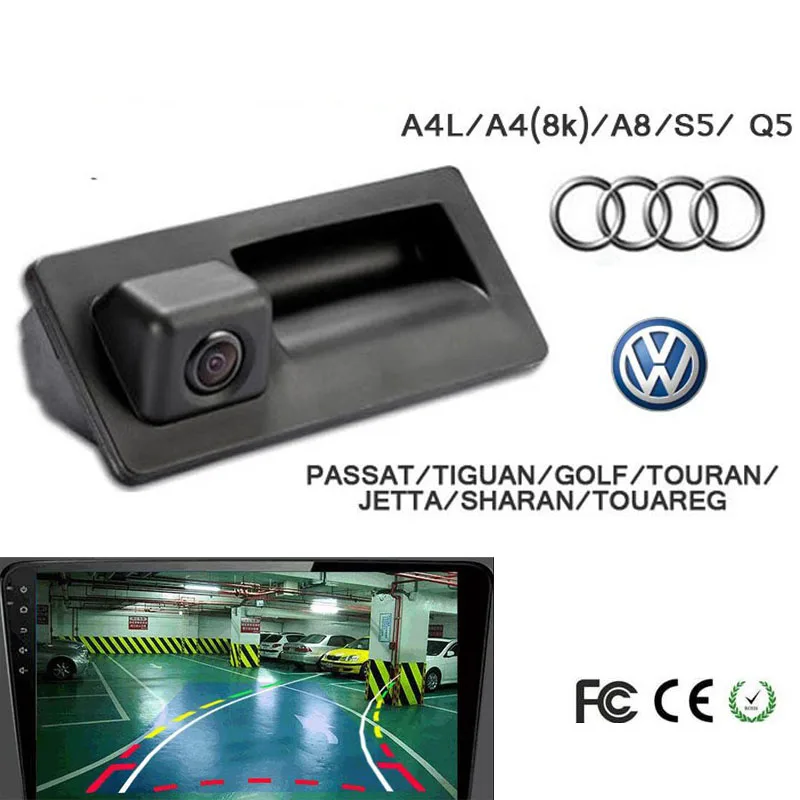Auto stamm griff intelligente flugbahn tracks rückansicht Kamera Parkplatz für Audi /VW/ Passat/Tiguan/Golf / A4L/ S5/ Q3/ Q5/ A8 Image