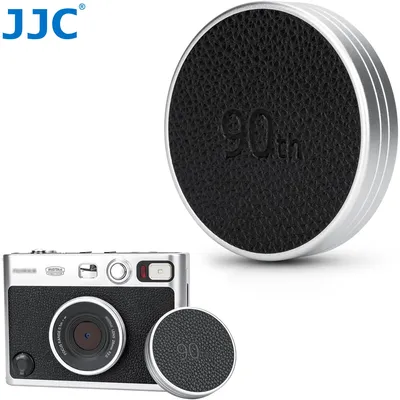 JJC Retro Leder Objektivdeckel Für Fujifilm Instax Mini EVO Kamera Objektiv Abdeckung Anti-Kratzer Aluminium Mini Evo Objektivdeckel zubehör
