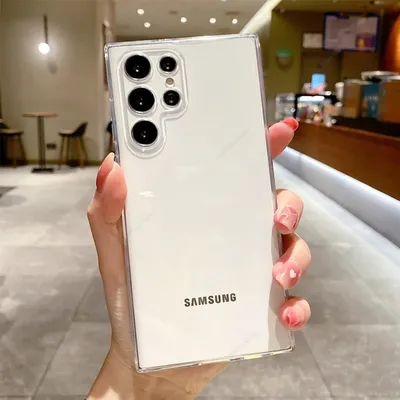 Klare Silikonhülle für Samsung Galaxy S24 S23 S22 S21 Ultra S24 Plus S20 FE 5G Soft Funda S 24 23 Utlra stoßfestes Slim Coque