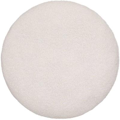 Kissen Subli - fausse fourrure bouclée - ivoire - D40 cm Atmosphera créateur d'intérieur Image